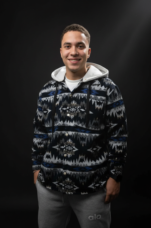 Blue/Black-CHECK-OVERSHIRT-WITH-POCKETS