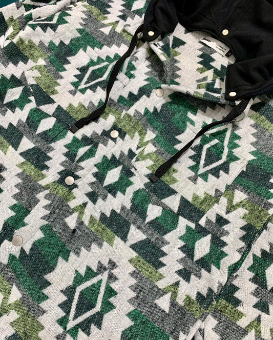 Green/white-CHECK-OVERSHIRT-WITH-POCKETS