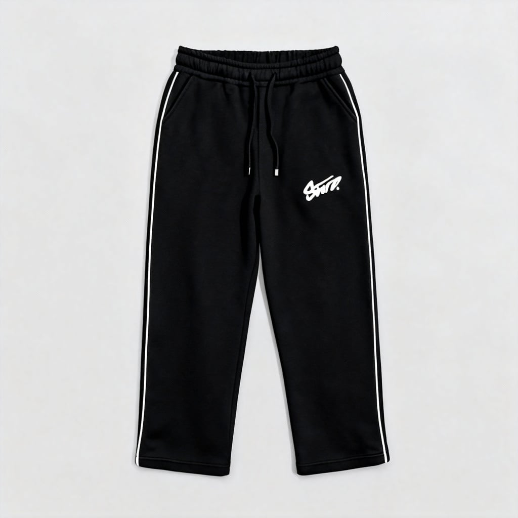 Black & Gray STWD Tracksuit Bottoms
