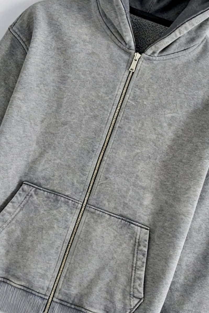 Gray-WASHED-ZIP-HOODIE