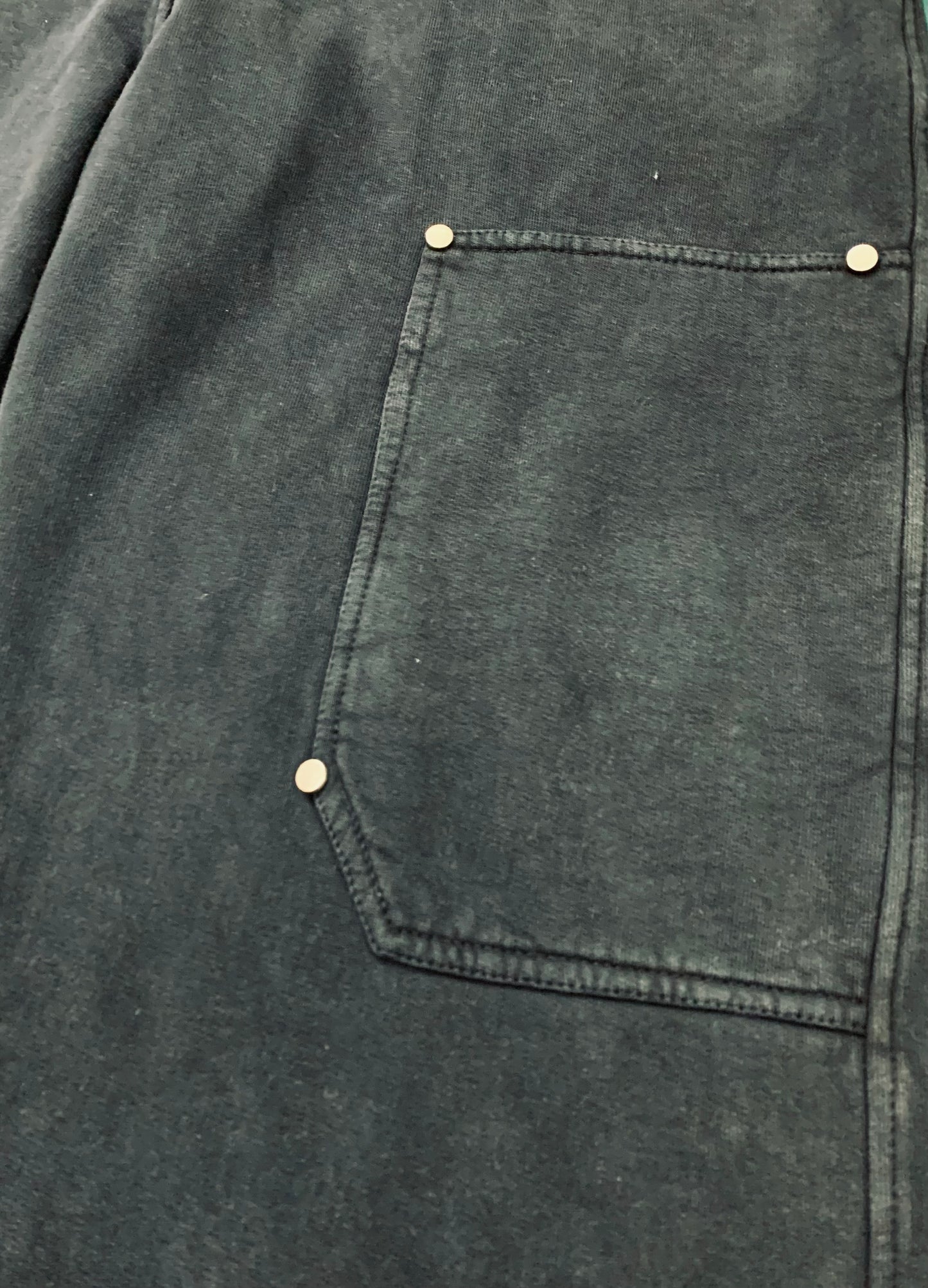 Black WASHED JOGGER TROUSERS