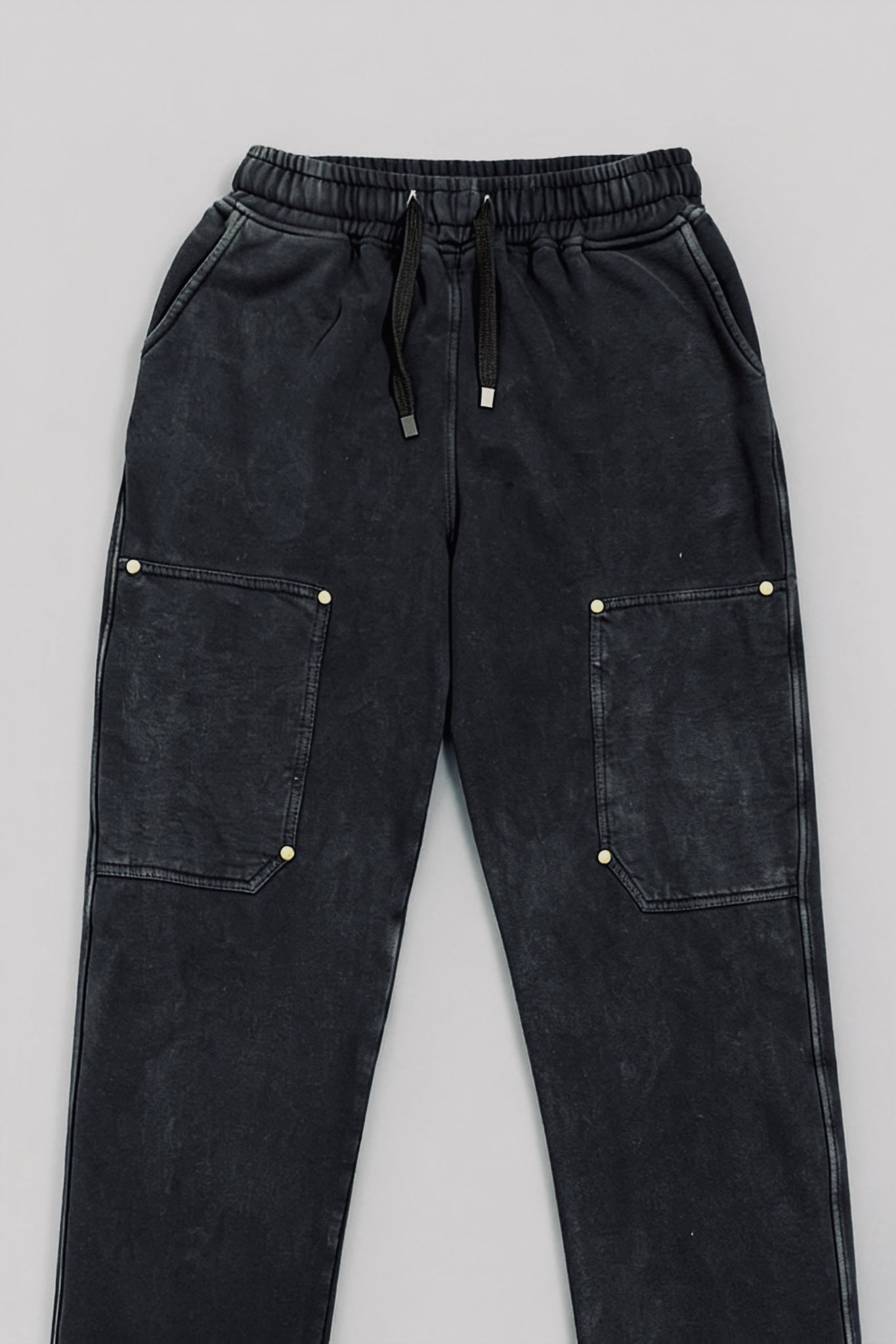 Black WASHED JOGGER TROUSERS