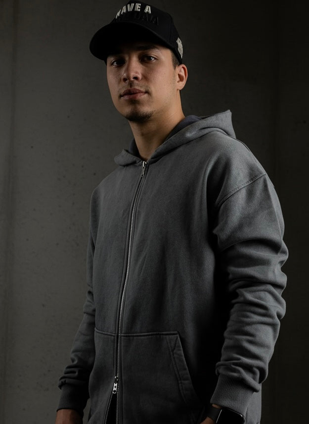 Gray-WASHED-ZIP-HOODIE-SWEATPANTS