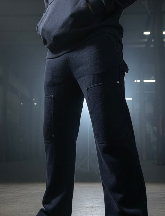 Black WASHED JOGGER TROUSERS