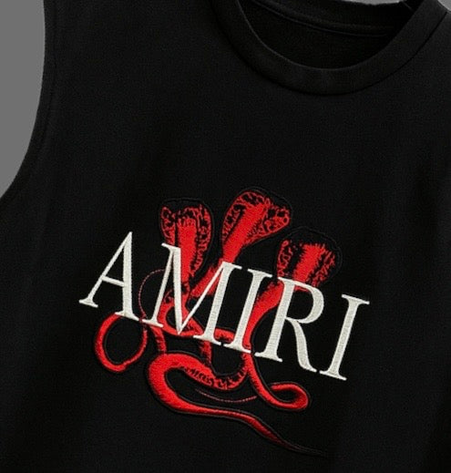Oversized cutoff Black AMIRI Edition