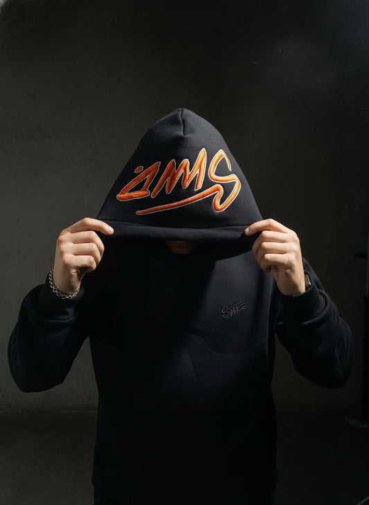 Black STWD EMBROIDERED HOODIE