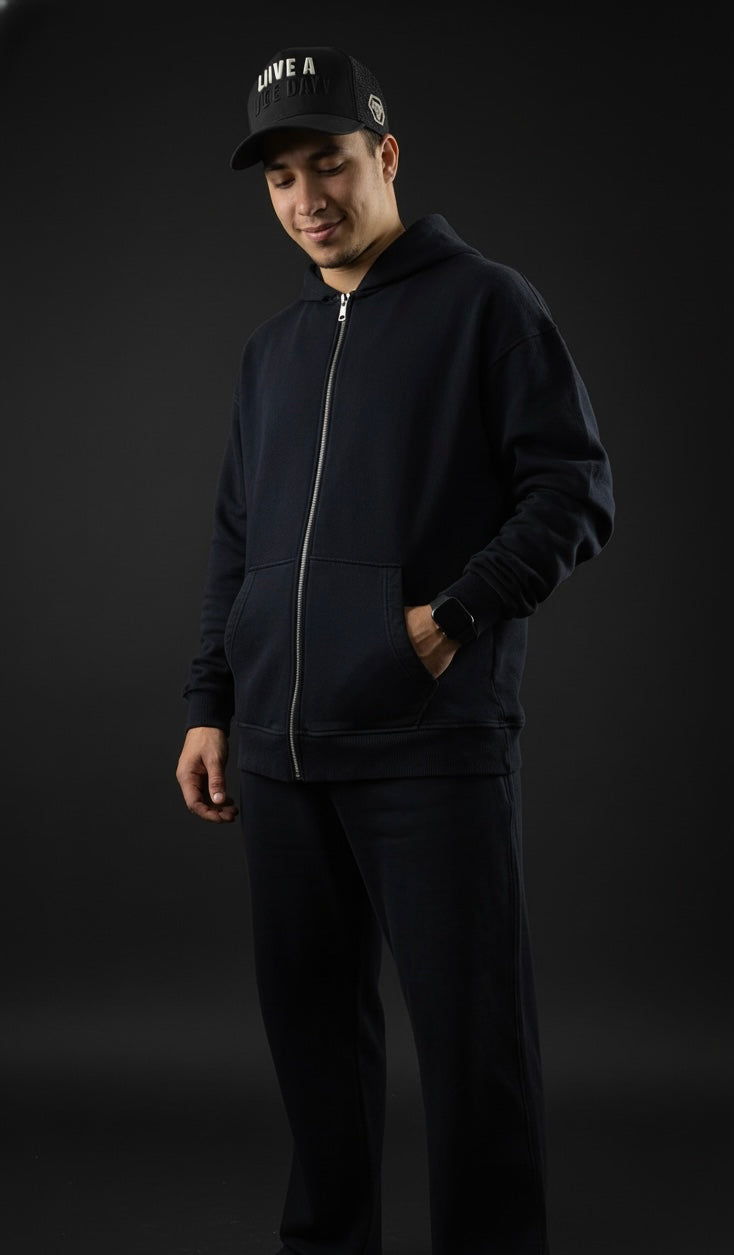 Black-WASHED-ZIP-HOODIE-SWEATPANTS