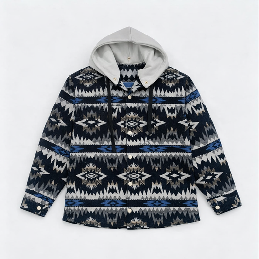 Blue/Black-CHECK-OVERSHIRT-WITH-POCKETS