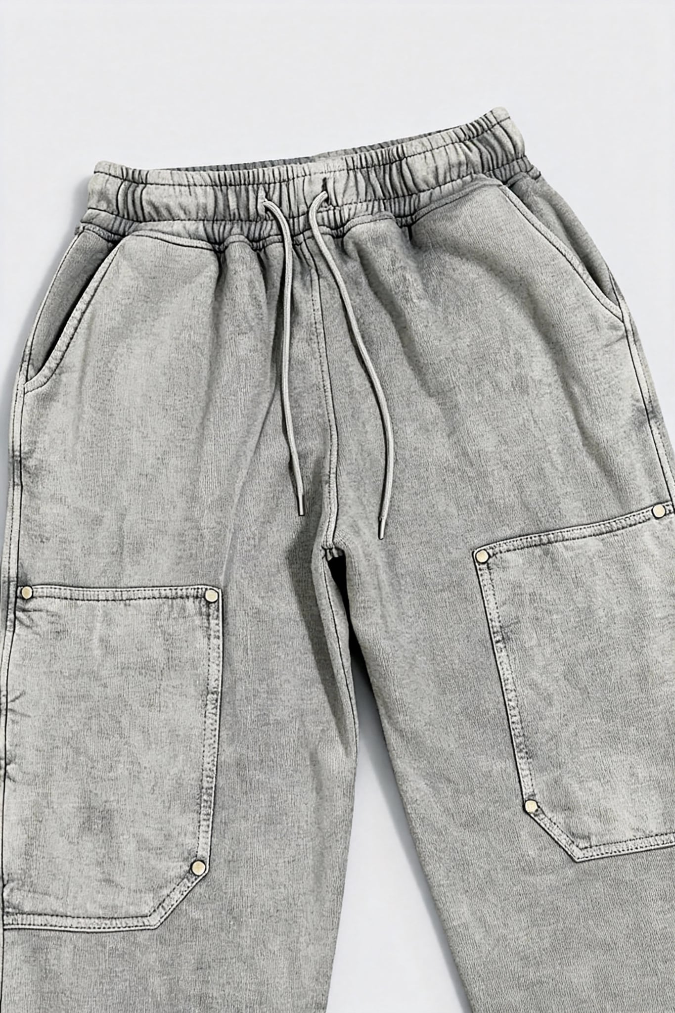 Gray WASHED JOGGER TROUSERS