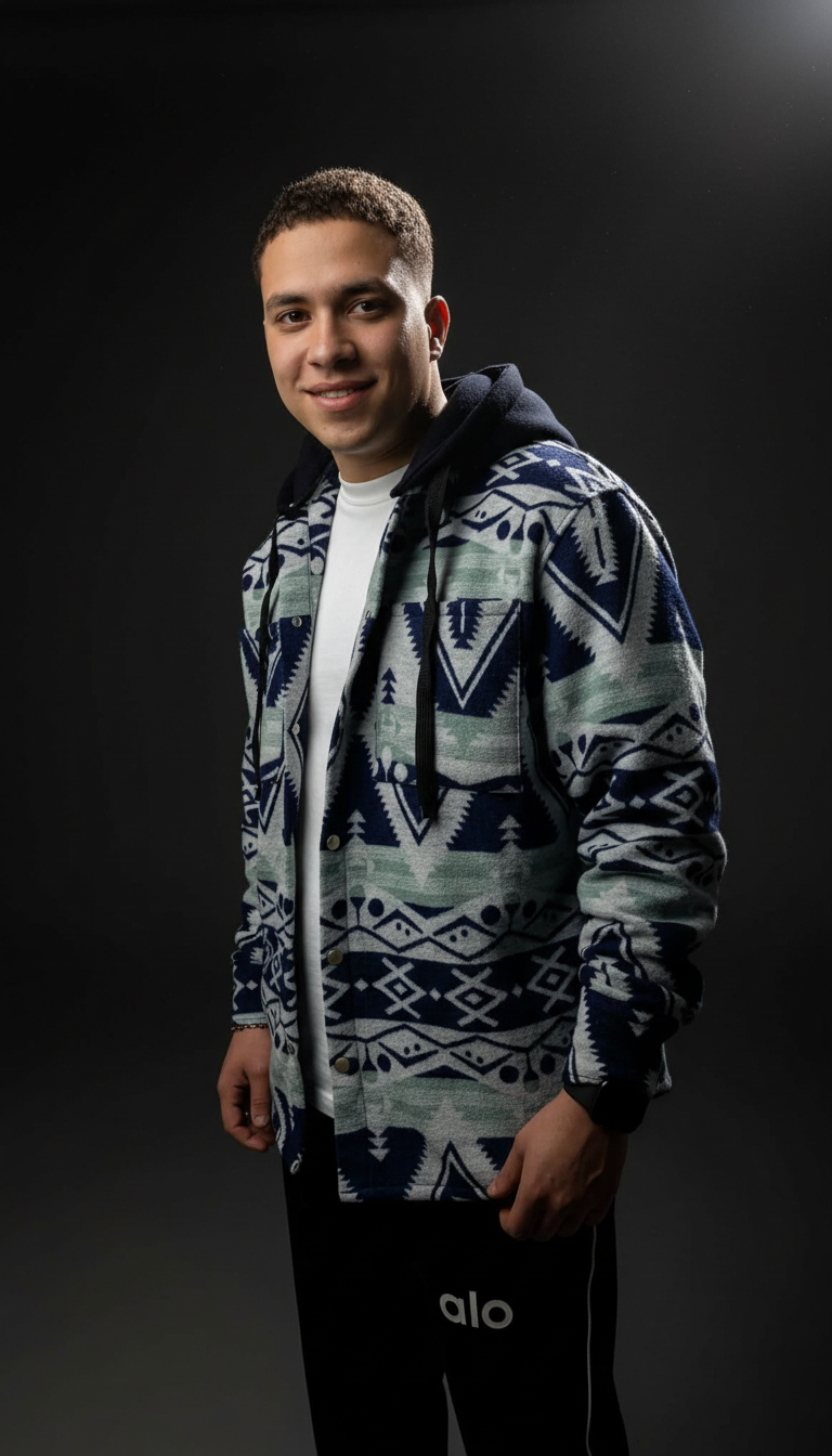 Green/Blue-CHECK-OVERSHIRT-WITH-POCKETS